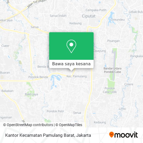 Peta Kantor Kecamatan Pamulang Barat