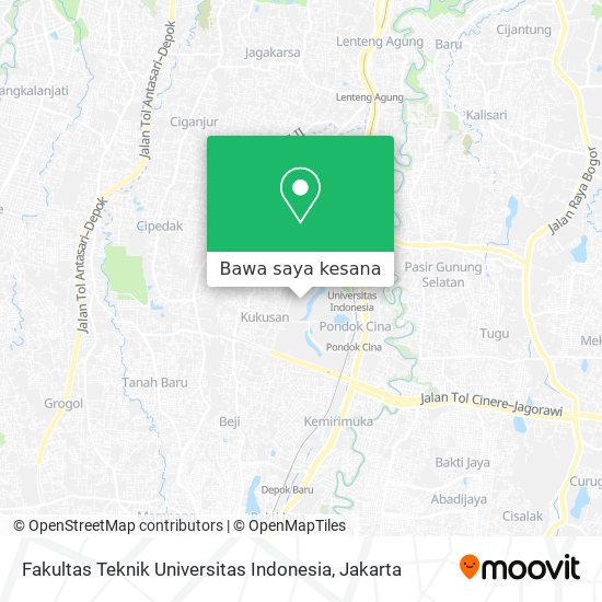 Peta Fakultas Teknik Universitas Indonesia