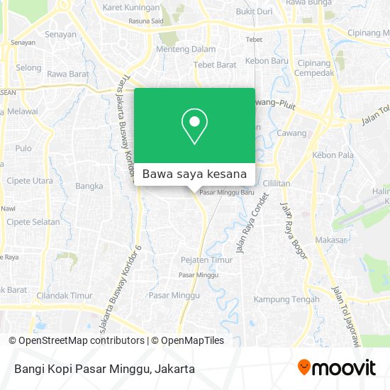 Peta Bangi Kopi Pasar Minggu