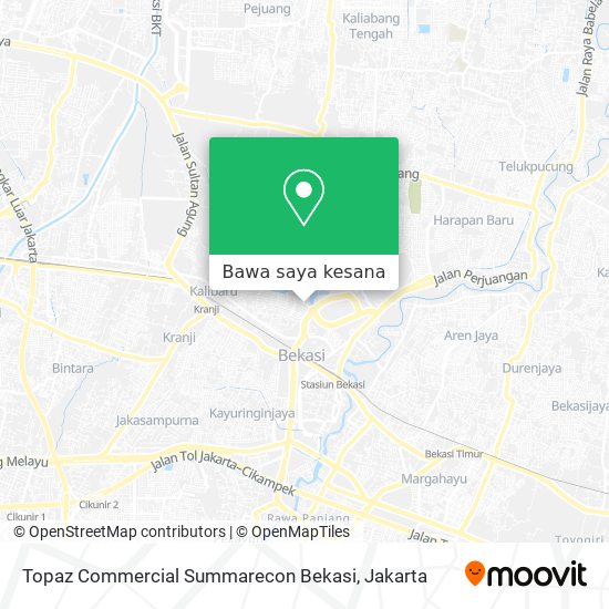 Peta Topaz Commercial Summarecon Bekasi