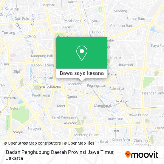 Peta Badan Penghubung Daerah Provinsi Jawa Timur
