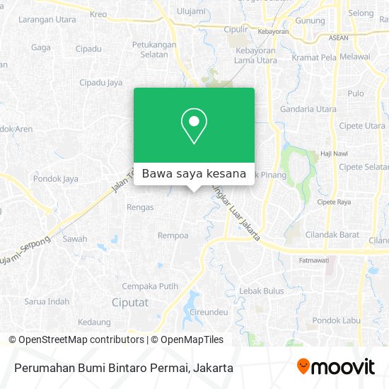 Peta Perumahan Bumi Bintaro Permai