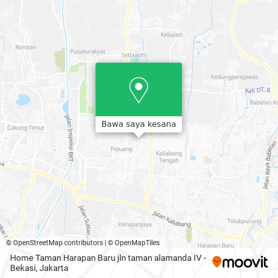 Peta Home Taman Harapan Baru jln taman alamanda IV - Bekasi