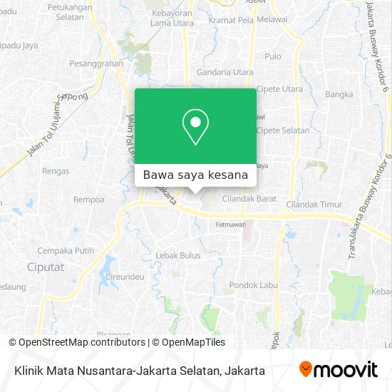 Peta Klinik Mata Nusantara-Jakarta Selatan