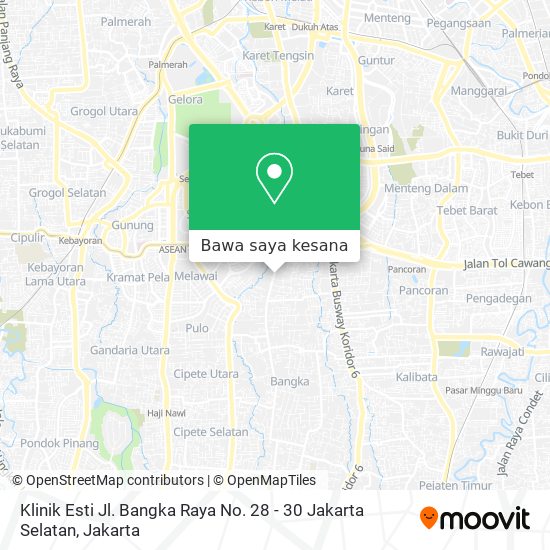 Peta Klinik Esti Jl. Bangka Raya No. 28 - 30 Jakarta Selatan