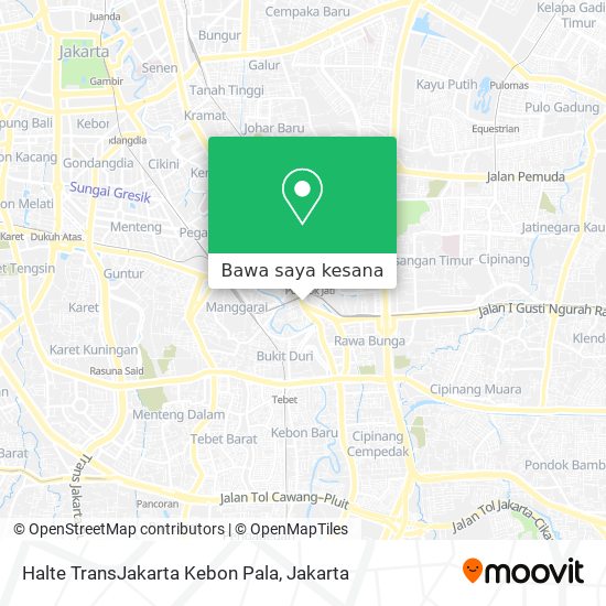 Peta Halte TransJakarta Kebon Pala