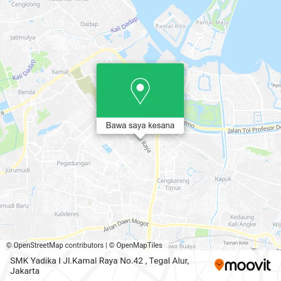 Peta SMK Yadika I Jl.Kamal Raya No.42 , Tegal Alur