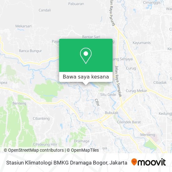 Peta Stasiun Klimatologi BMKG Dramaga Bogor