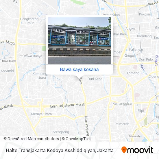 Peta Halte Transjakarta Kedoya Asshiddiqiyah