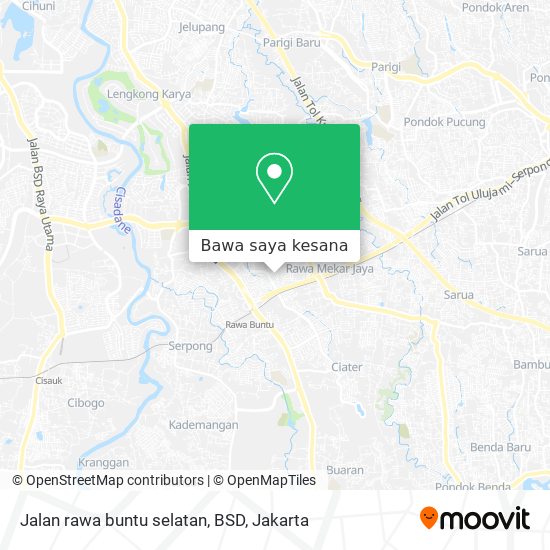 Peta Jalan rawa buntu selatan, BSD