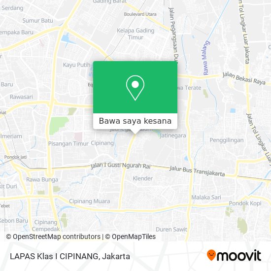 Peta LAPAS Klas I CIPINANG