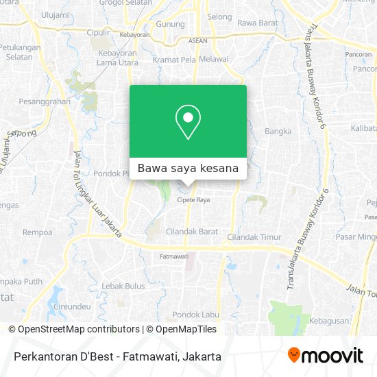 Peta Perkantoran D'Best - Fatmawati