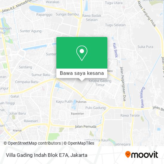 Peta Villa Gading Indah Blok E7A