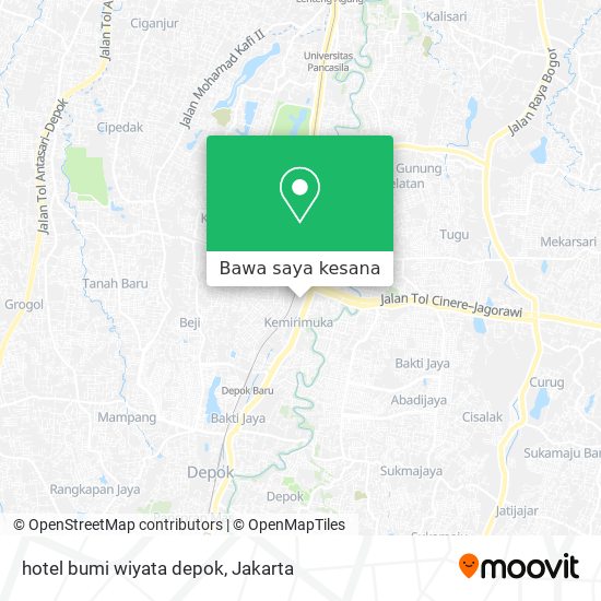 Peta hotel bumi wiyata depok