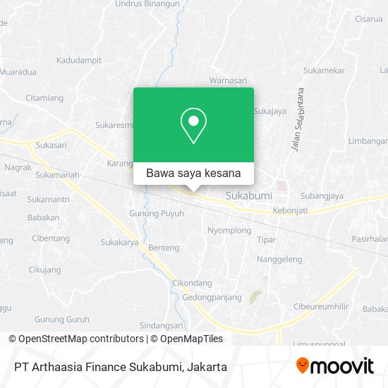 Peta PT Arthaasia Finance Sukabumi