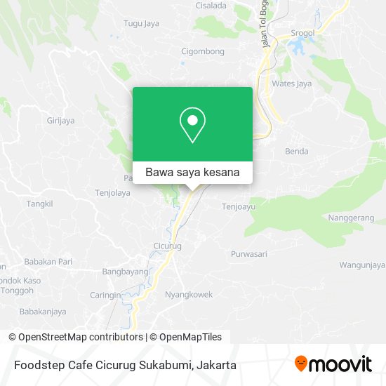 Peta Foodstep Cafe Cicurug Sukabumi