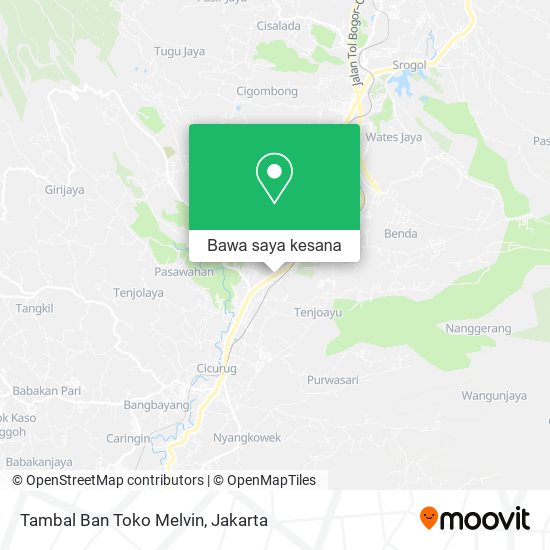 Peta Tambal Ban Toko Melvin