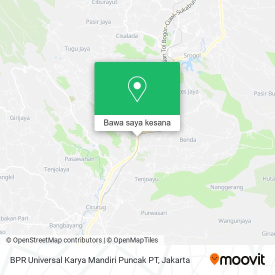 Peta BPR Universal Karya Mandiri Puncak PT