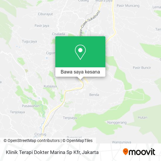 Peta Klinik Terapi Dokter Marina Sp Kfr