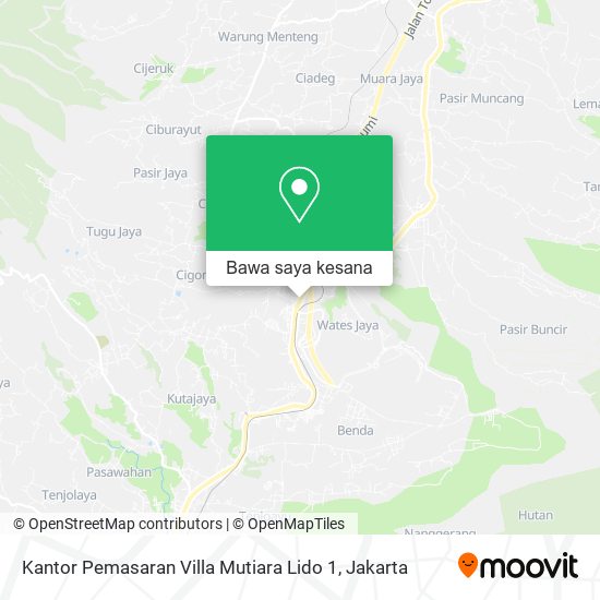 Peta Kantor Pemasaran Villa Mutiara Lido 1