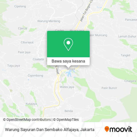 Peta Warung Sayuran Dan Sembako Alfajaya