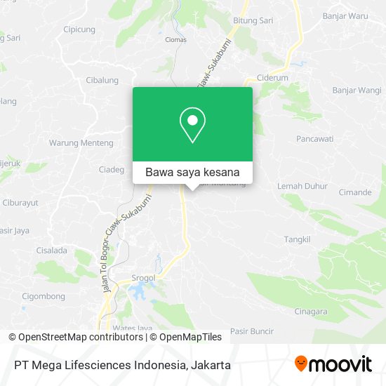 Peta PT Mega Lifesciences Indonesia