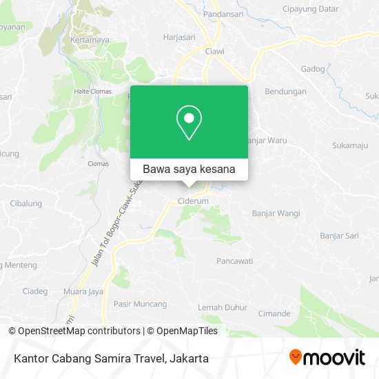 Peta Kantor Cabang Samira Travel