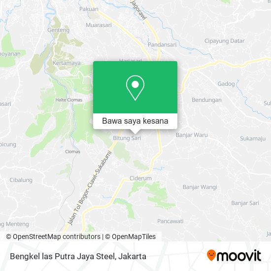 Peta Bengkel las Putra Jaya Steel