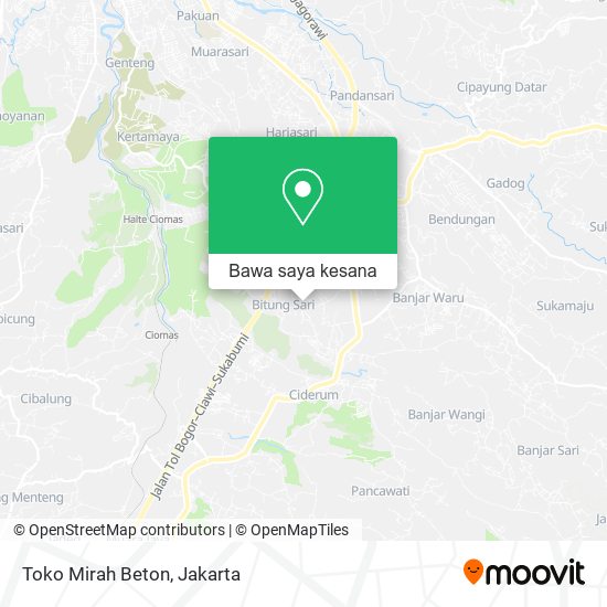 Peta Toko Mirah Beton