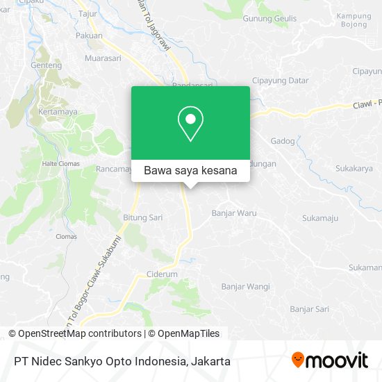 Peta PT Nidec Sankyo Opto Indonesia