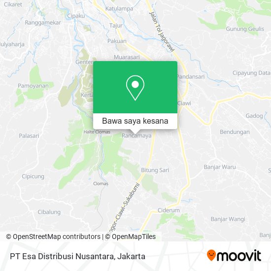 Peta PT Esa Distribusi Nusantara