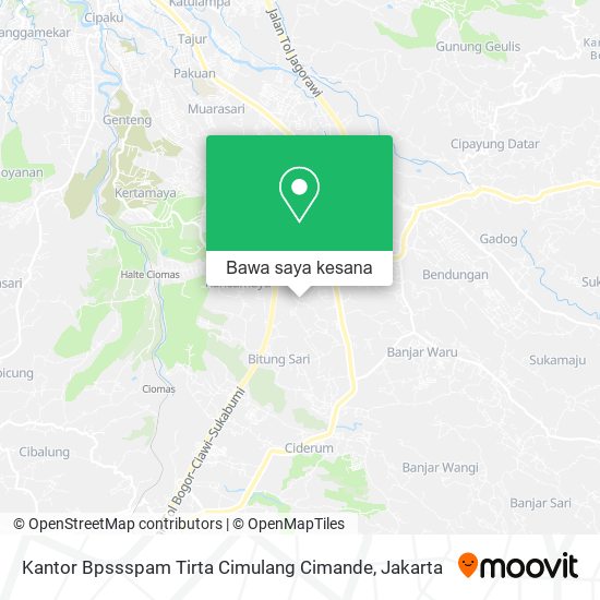 Peta Kantor Bpssspam Tirta Cimulang Cimande