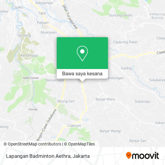 Peta Lapangan Badminton Aethra