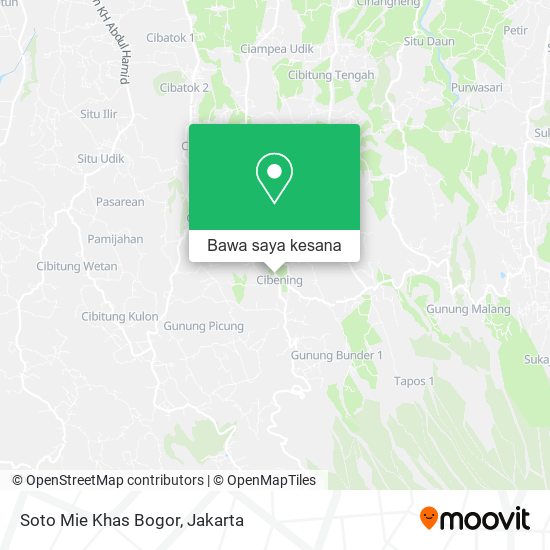 Peta Soto Mie Khas Bogor