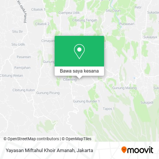 Peta Yayasan Miftahul Khoir Amanah