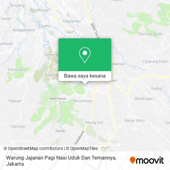 Peta Warung Jajanan Pagi Nasi Uduk Dan Temannya