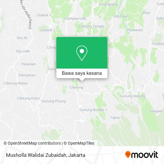 Peta Musholla Walidai Zubaidah