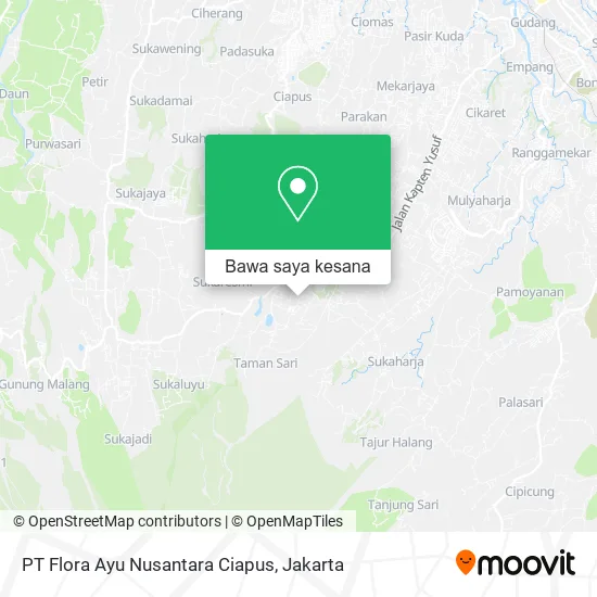 Peta PT Flora Ayu Nusantara Ciapus