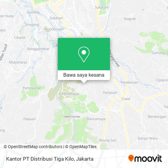 Peta Kantor PT Distribusi Tiga Kilo