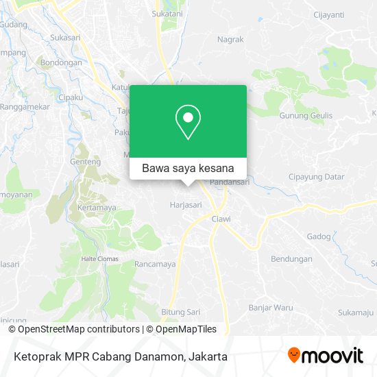 Peta Ketoprak MPR Cabang Danamon
