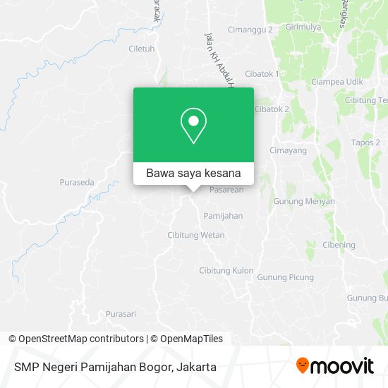 Peta SMP Negeri Pamijahan Bogor