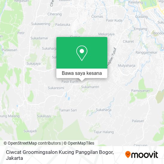 Peta Ciwcat Groomingsalon Kucing Panggilan Bogor