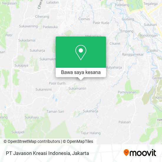 Peta PT Javason Kreasi Indonesia