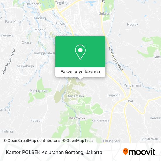 Peta Kantor POLSEK Kelurahan Genteng