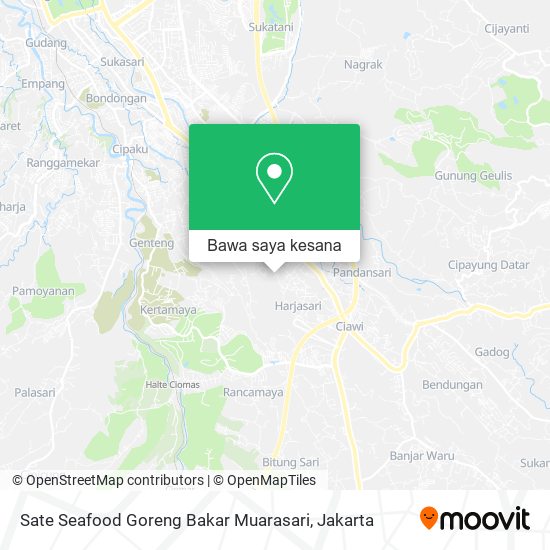 Peta Sate Seafood Goreng Bakar Muarasari