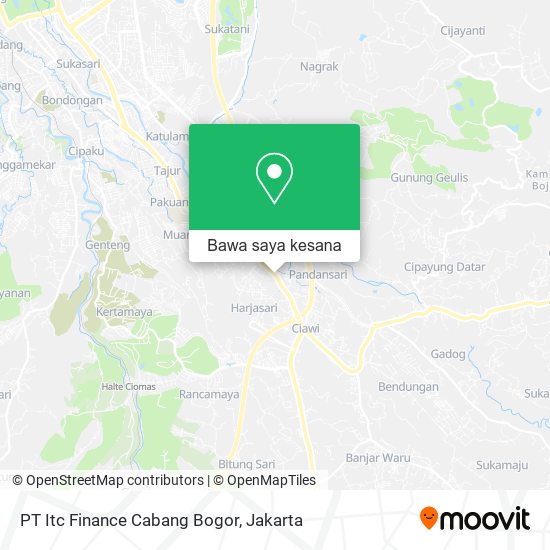 Peta PT Itc Finance Cabang Bogor