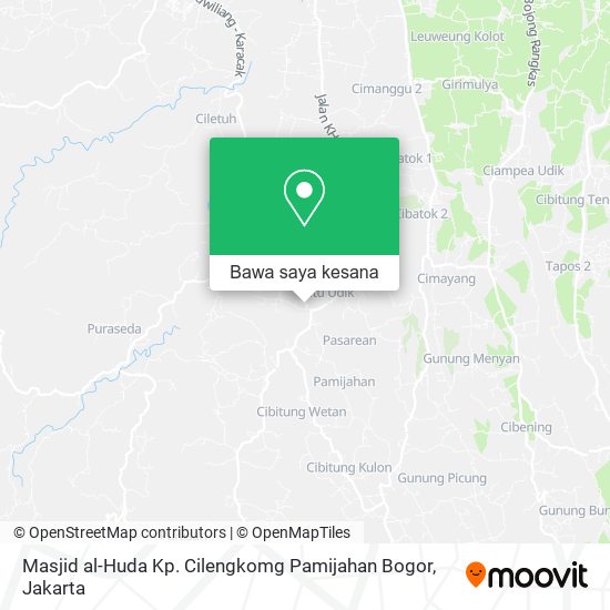 Peta Masjid al-Huda Kp. Cilengkomg Pamijahan Bogor
