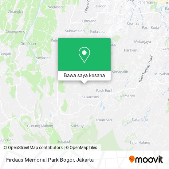 Peta Firdaus Memorial Park Bogor