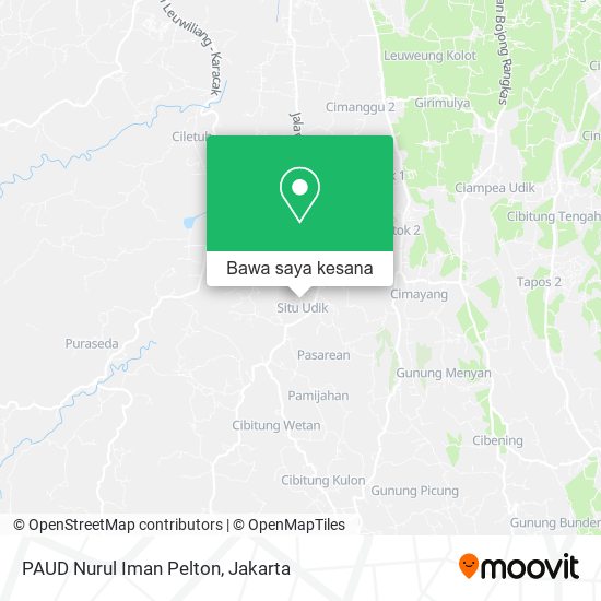 Peta PAUD Nurul Iman Pelton
