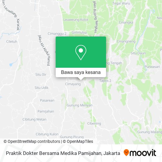 Peta Praktik Dokter Bersama Medika Pamijahan